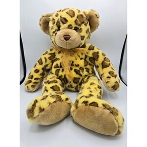 Adorable Vintage Wal-mart Leopard Print Teddy Bear Plush Toy Stuffed Animal Gift